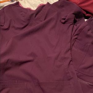 Heart soul scrubs - eggplant color. XSP